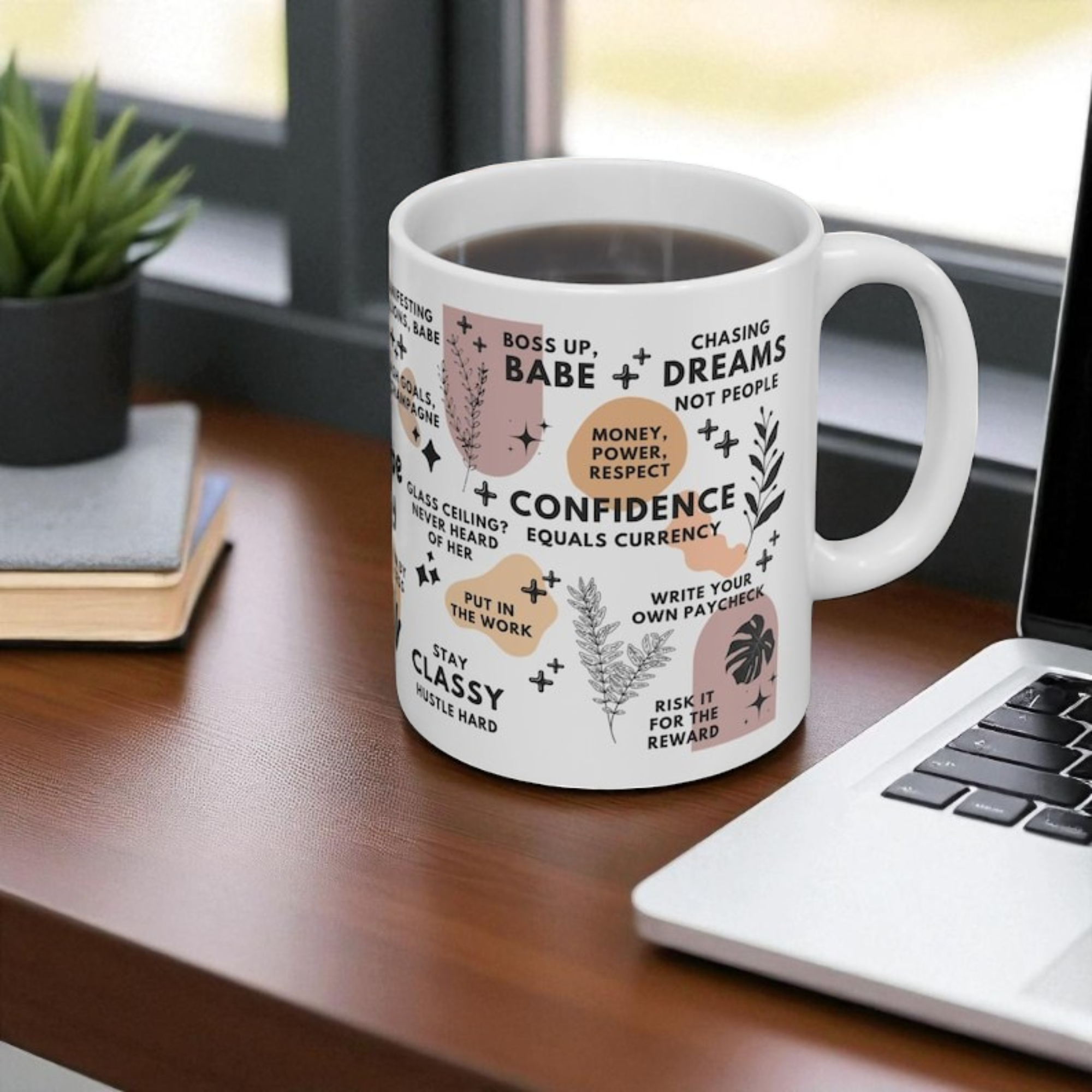 Boss Babe Ceramic Mug; 11oz/15oz, Motivational Coffee Cup for Women Gift for Her