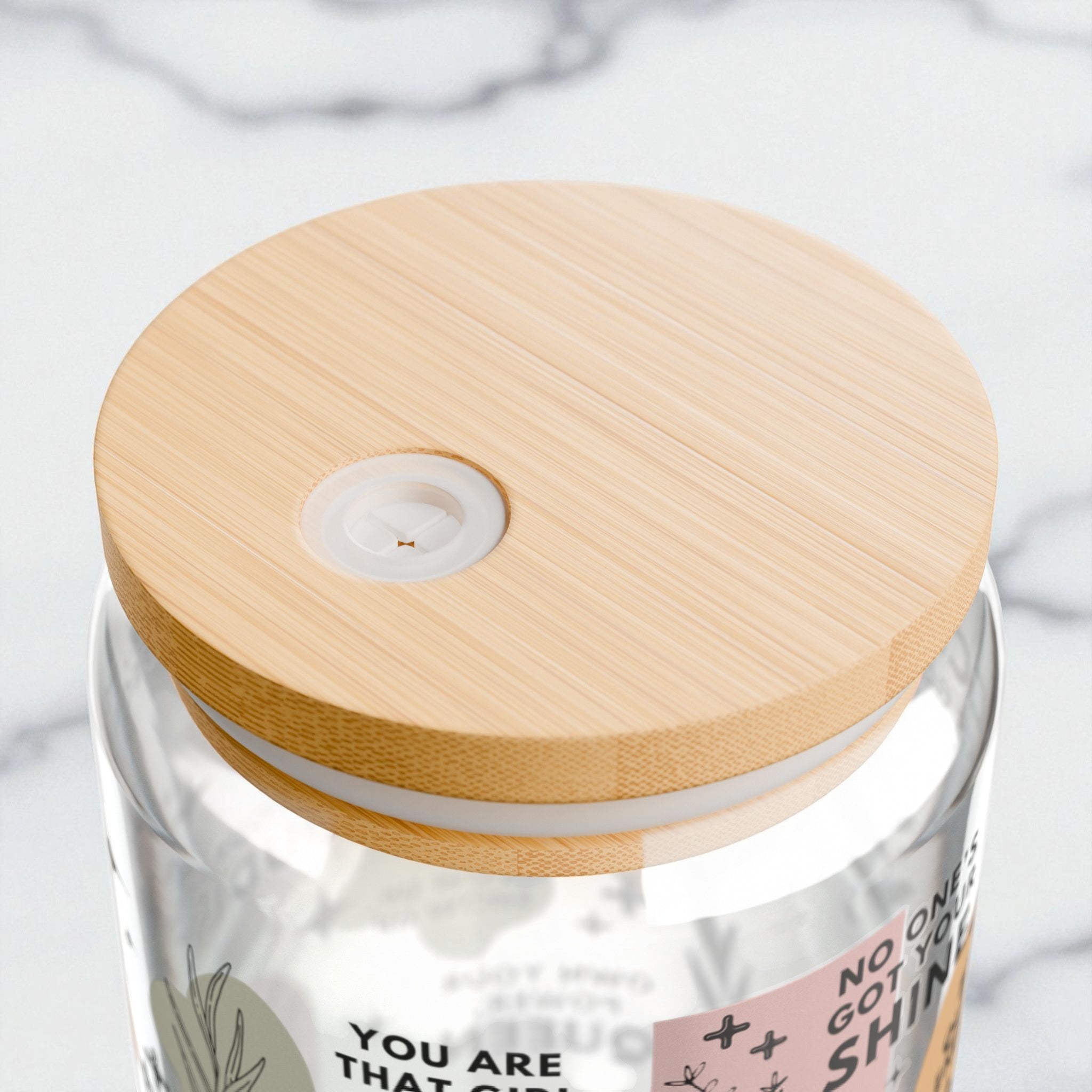 Daily Affirmations Glass Tumbler; 16oz