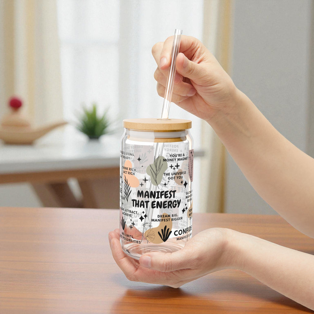 Manifest That Energy Glass Tumbler; 16oz