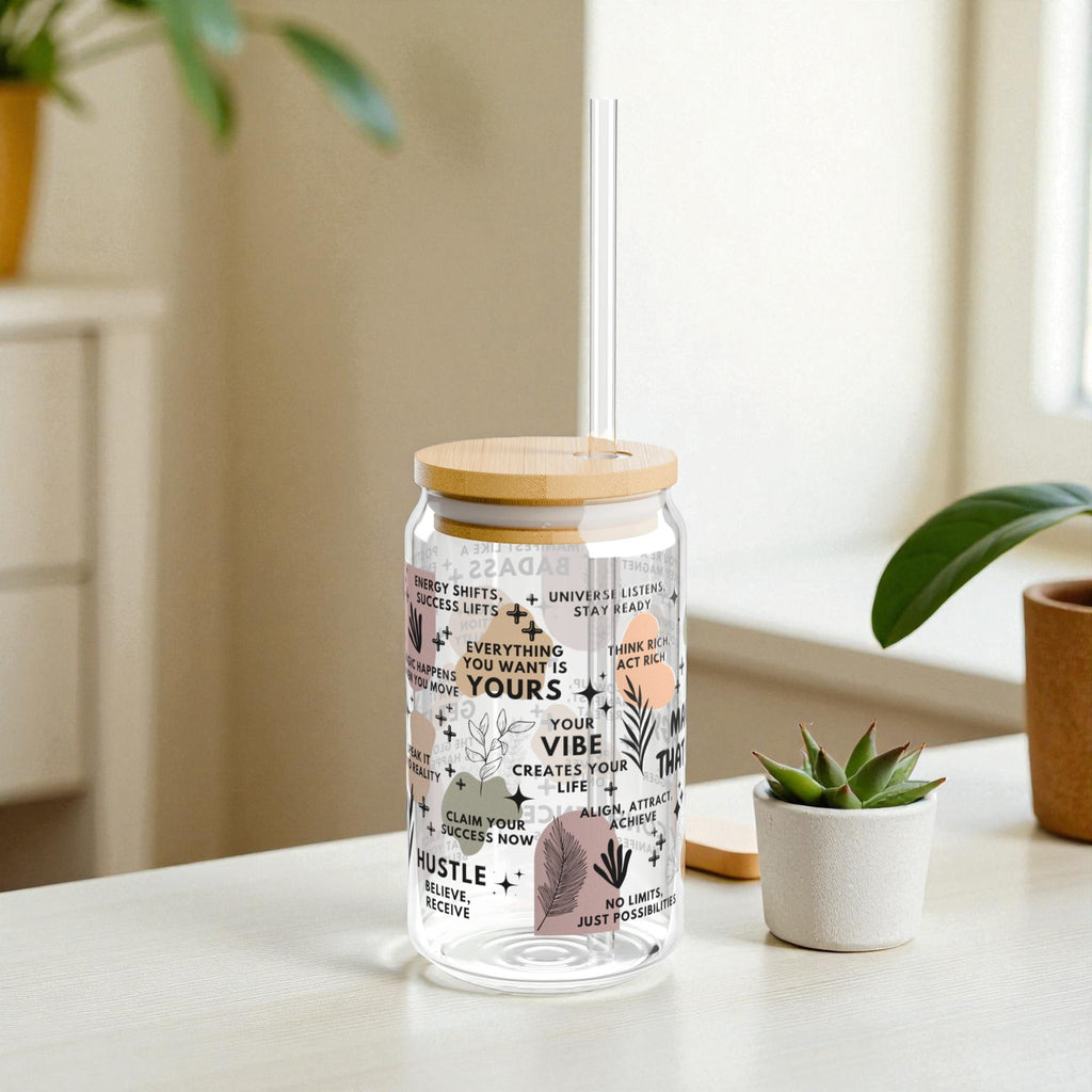 Manifest That Energy Glass Tumbler; 16oz