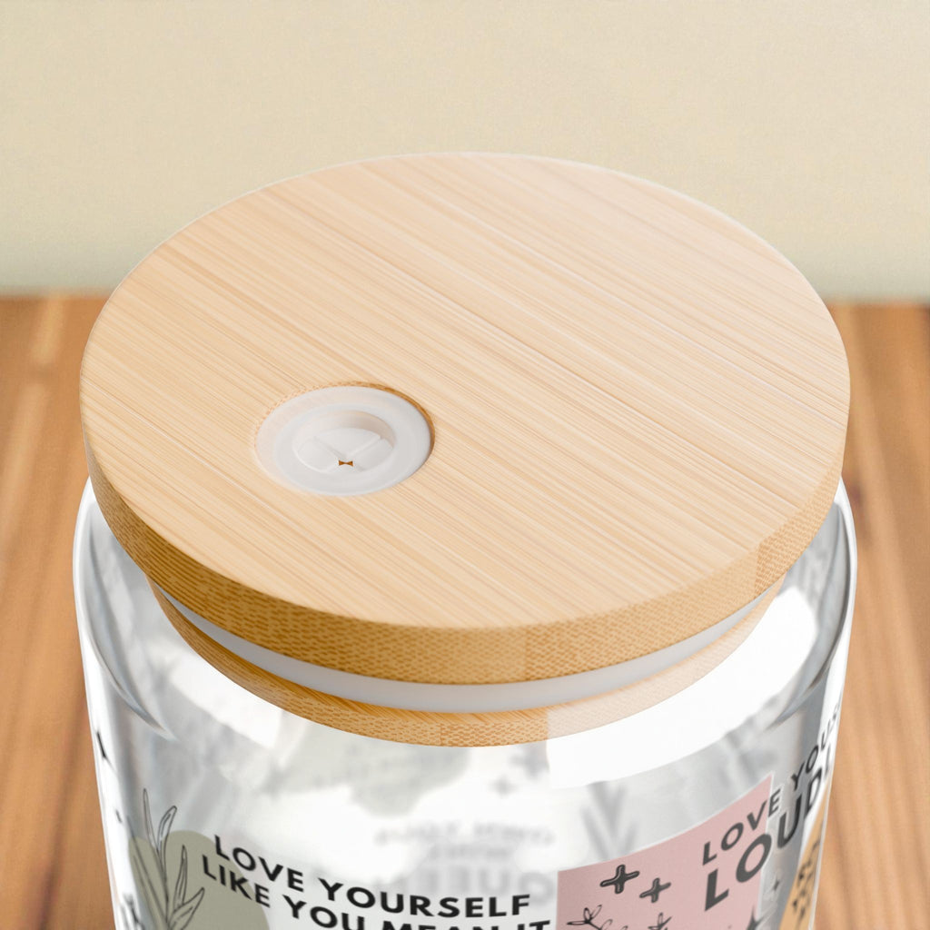 Be Your Own Cheerleader Sipper Glass; 16oz – Motivational Drinkware for Women