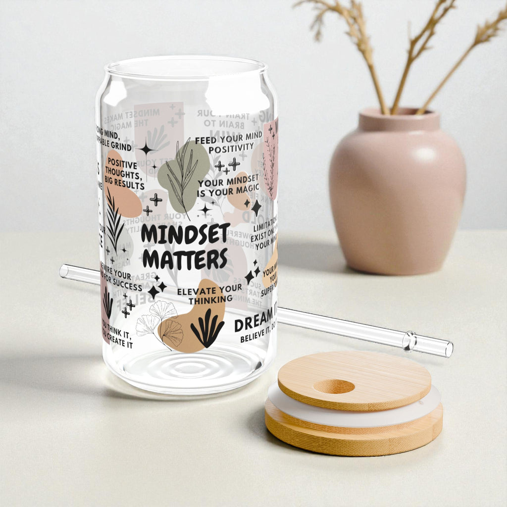 Mindset Matters Glass Tumbler; 16oz