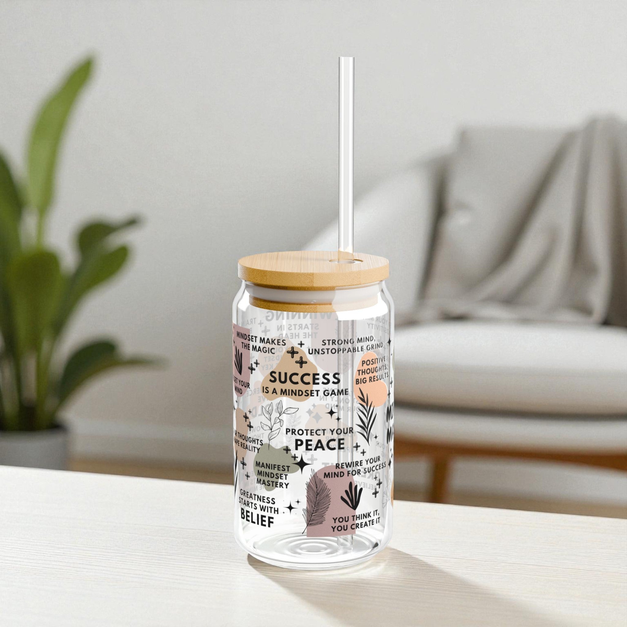 Mindset Matters Glass Tumbler; 16oz