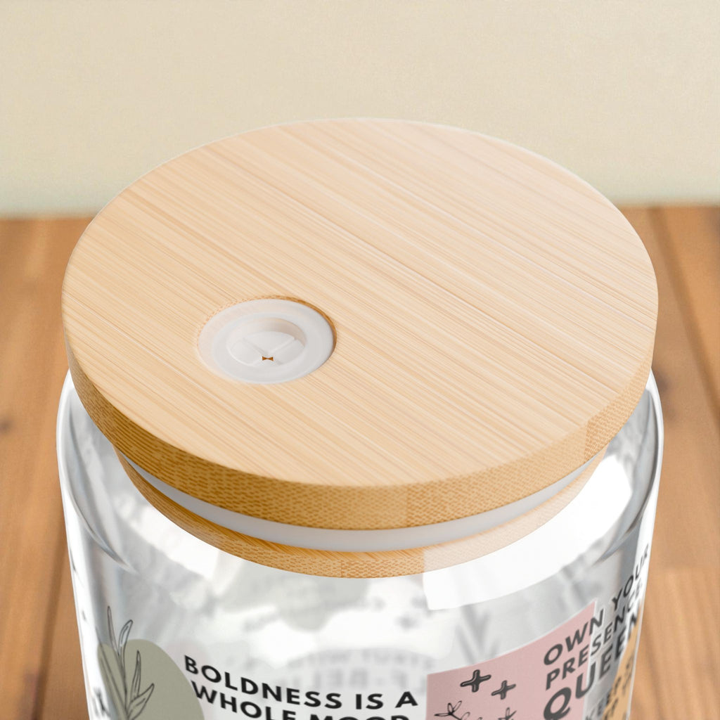 Confidence Club Sipper Glass; 16oz – Motivational Drinkware for Women