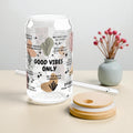 Good Vibes Only Glass Tumbler; 16oz