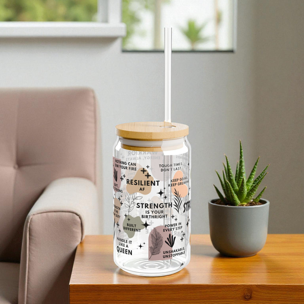 Strong AF Glass Tumbler; 16oz