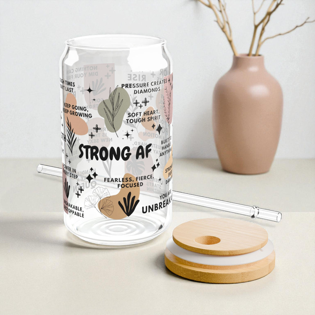 Strong AF Glass Tumbler; 16oz