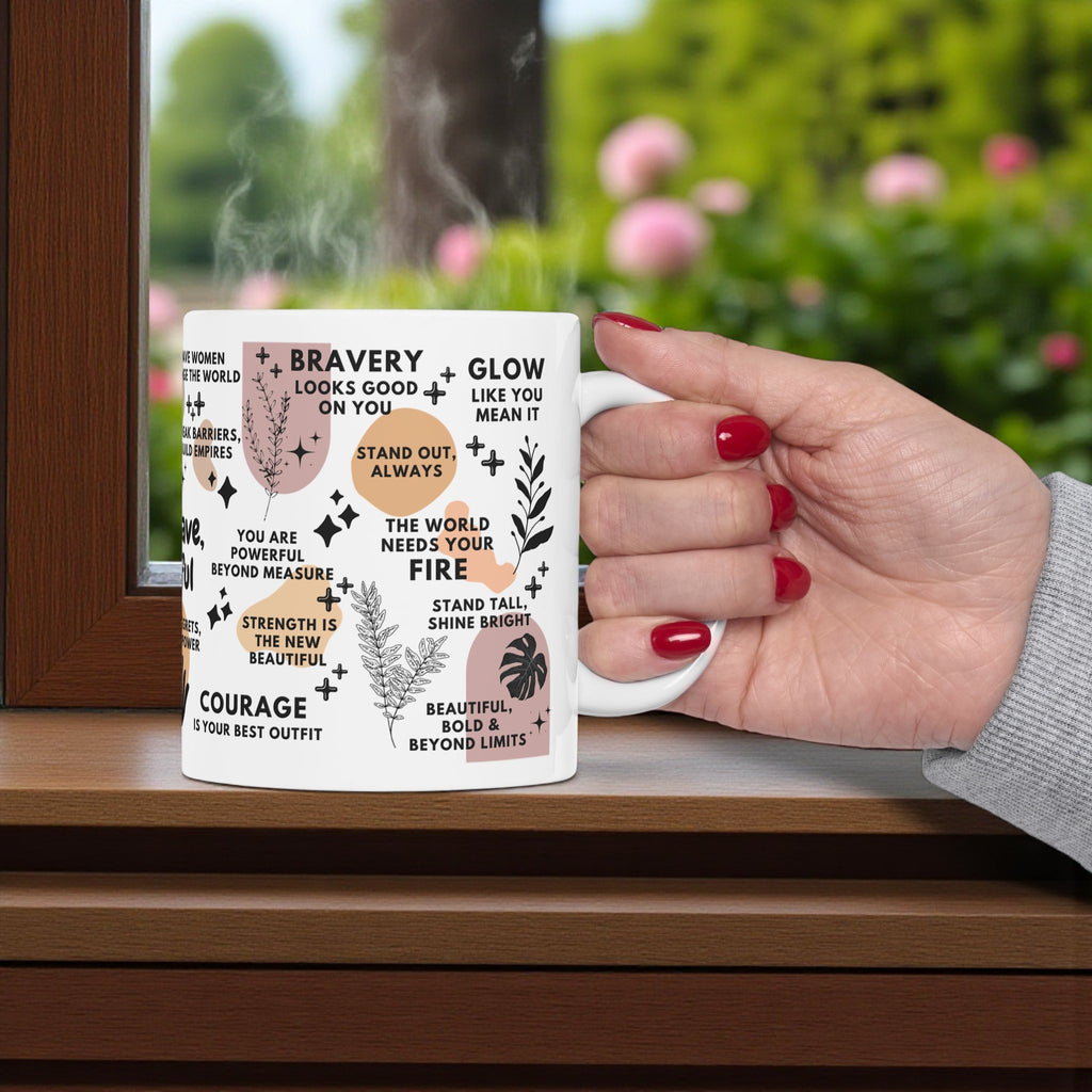 Bold Brave Beautiful Mug; 11oz/15oz – Inspirational Coffee Cup for Women
