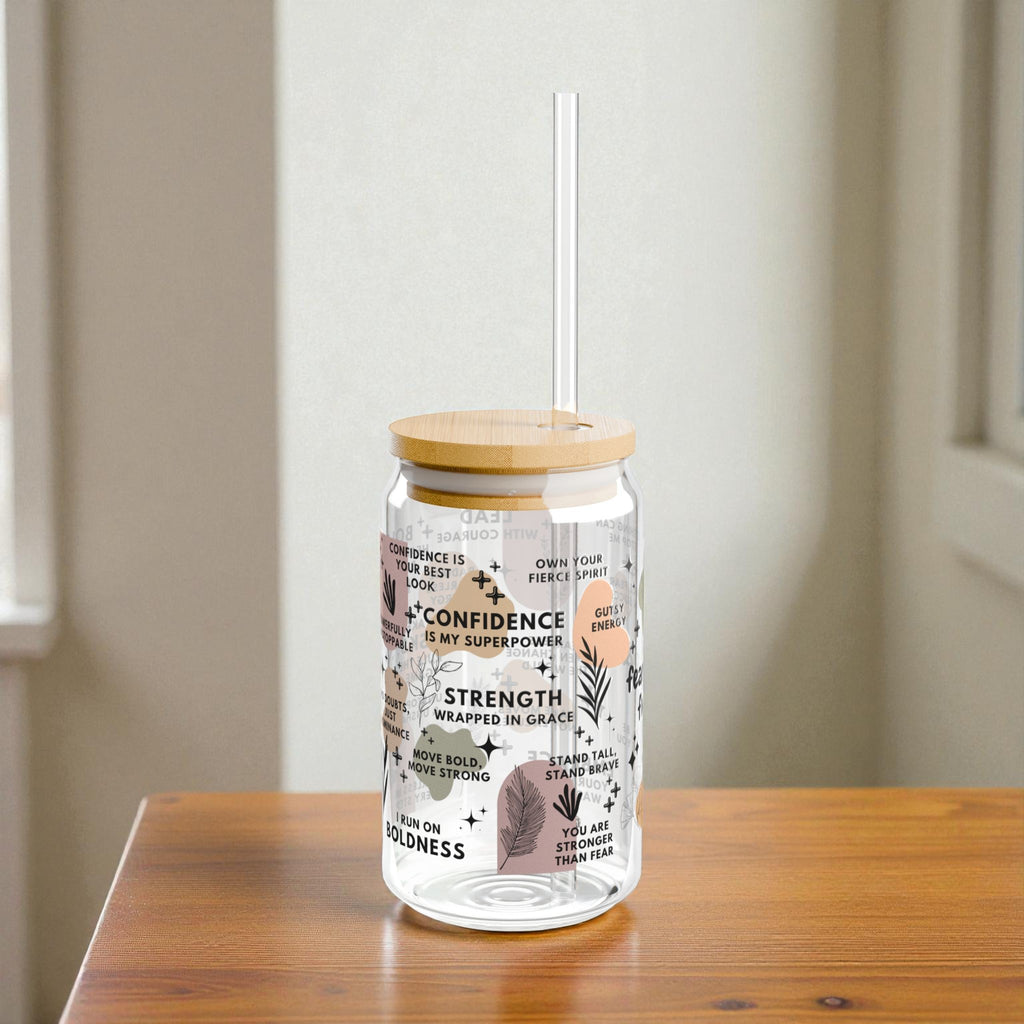 Fearless & Fierce Glass Tumbler; 16oz