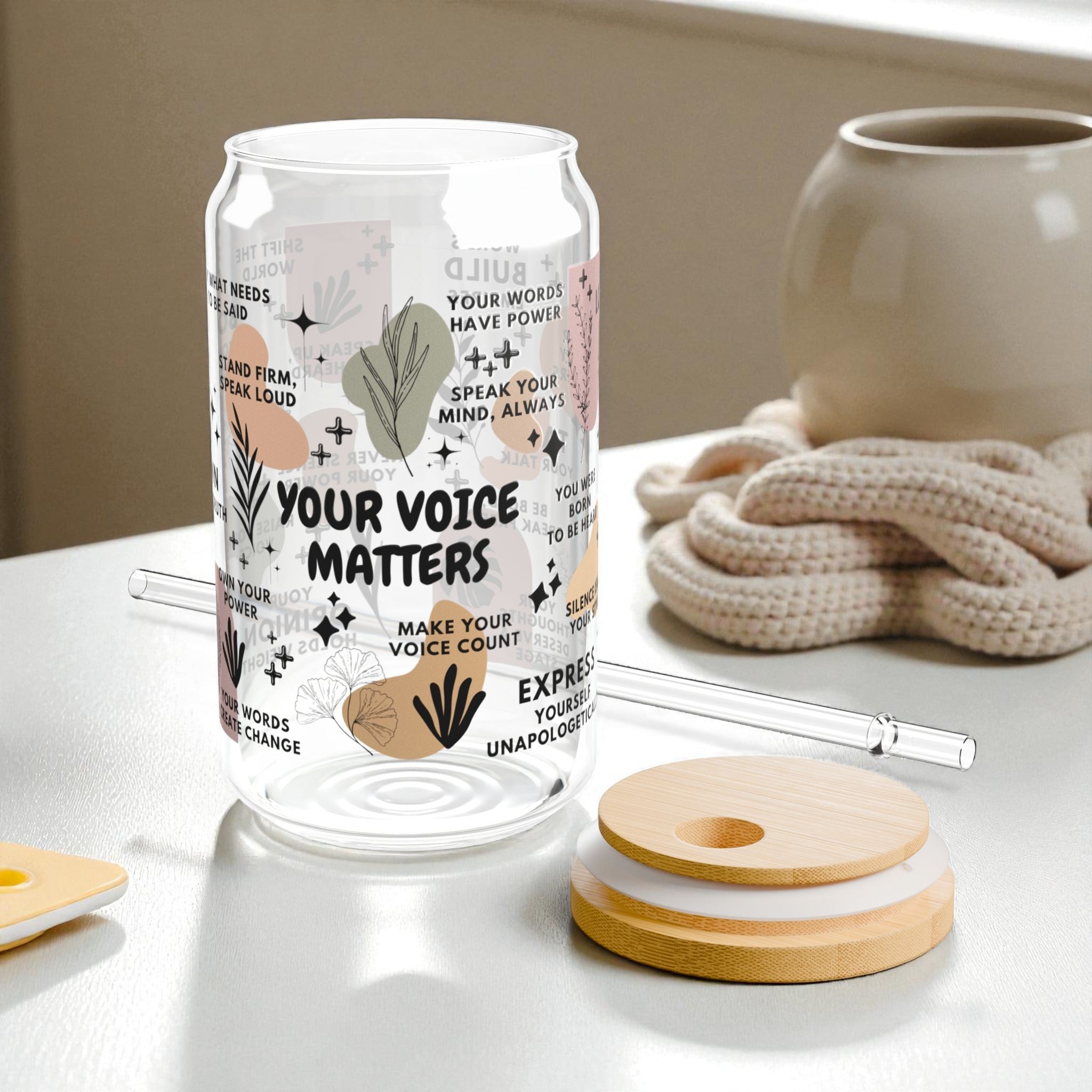 Your Voice Matters Glass Tumbler; 16oz