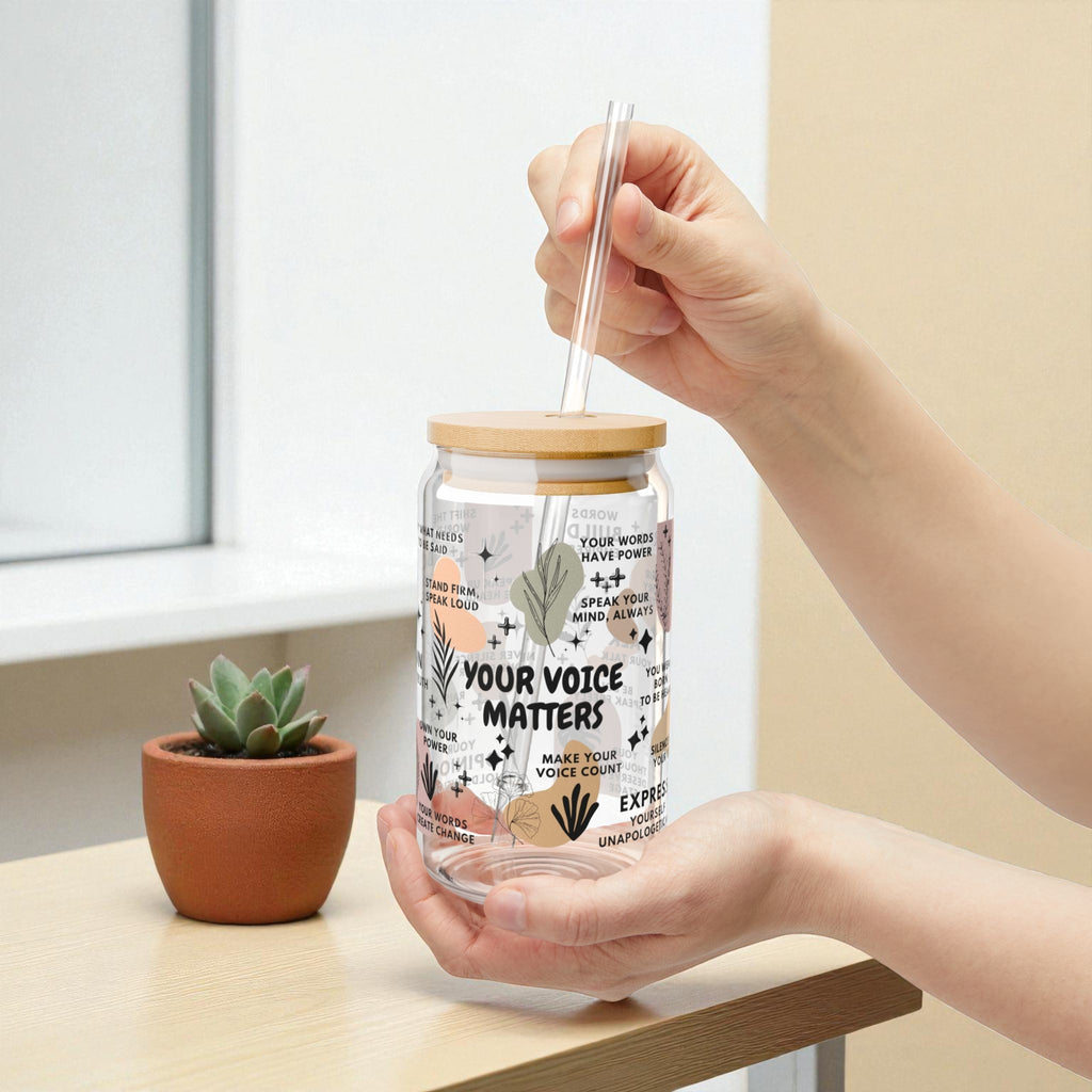 Your Voice Matters Glass Tumbler; 16oz