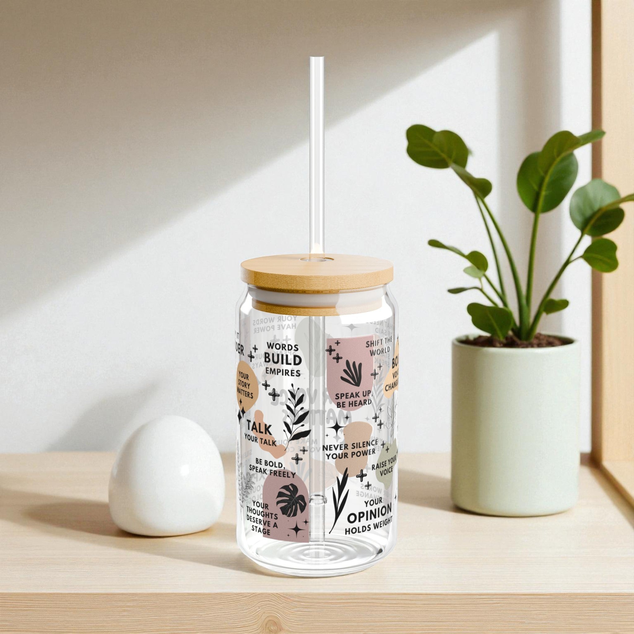 Your Voice Matters Glass Tumbler; 16oz