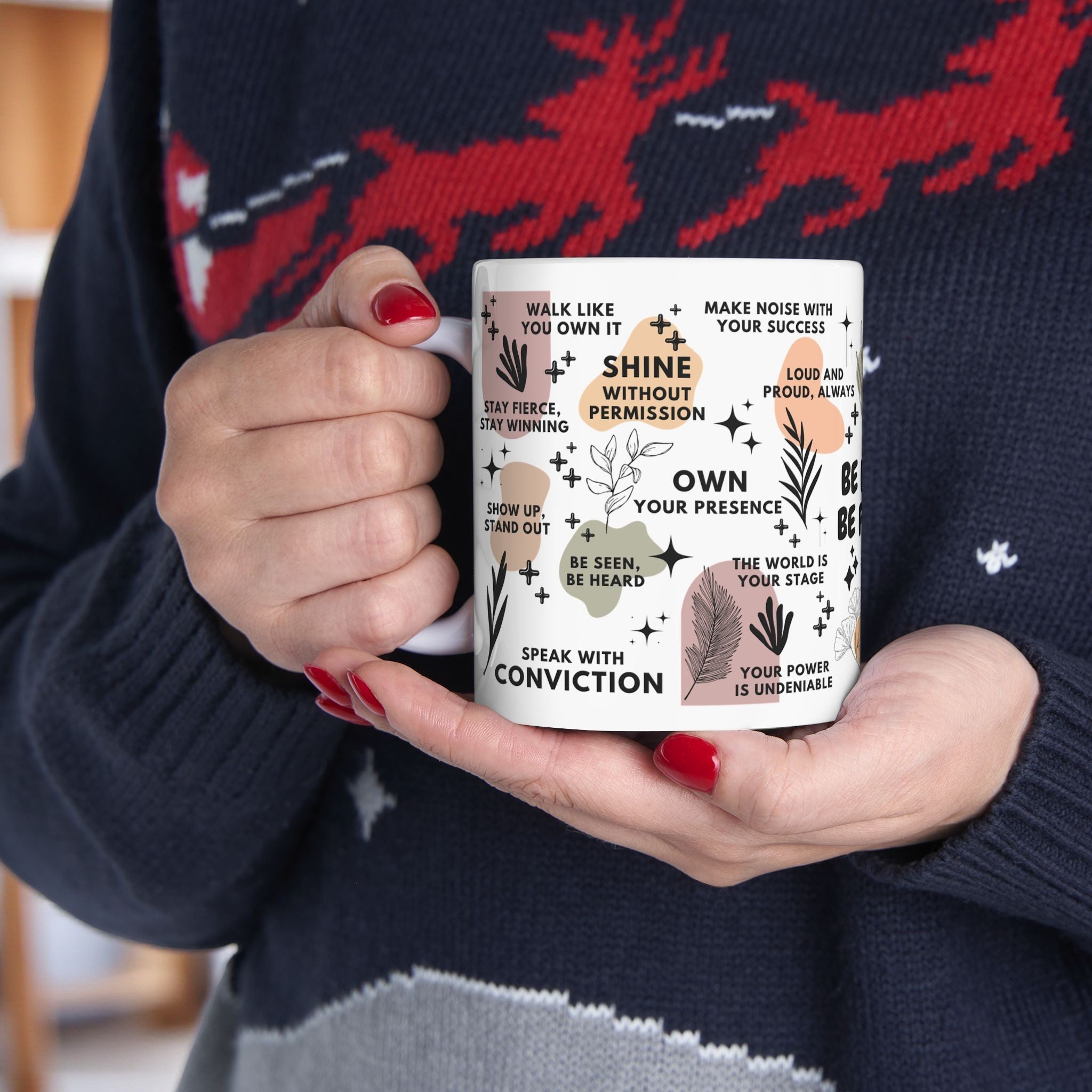 Be Loud Be Proud Mug; 11oz/15oz – Motivational Coffee Cup for Women Gift for Her