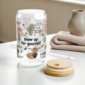Show Up for Yourself Glass Tumbler; 16oz