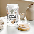 Therapy Is Self-Care Glass Tumbler; 16oz