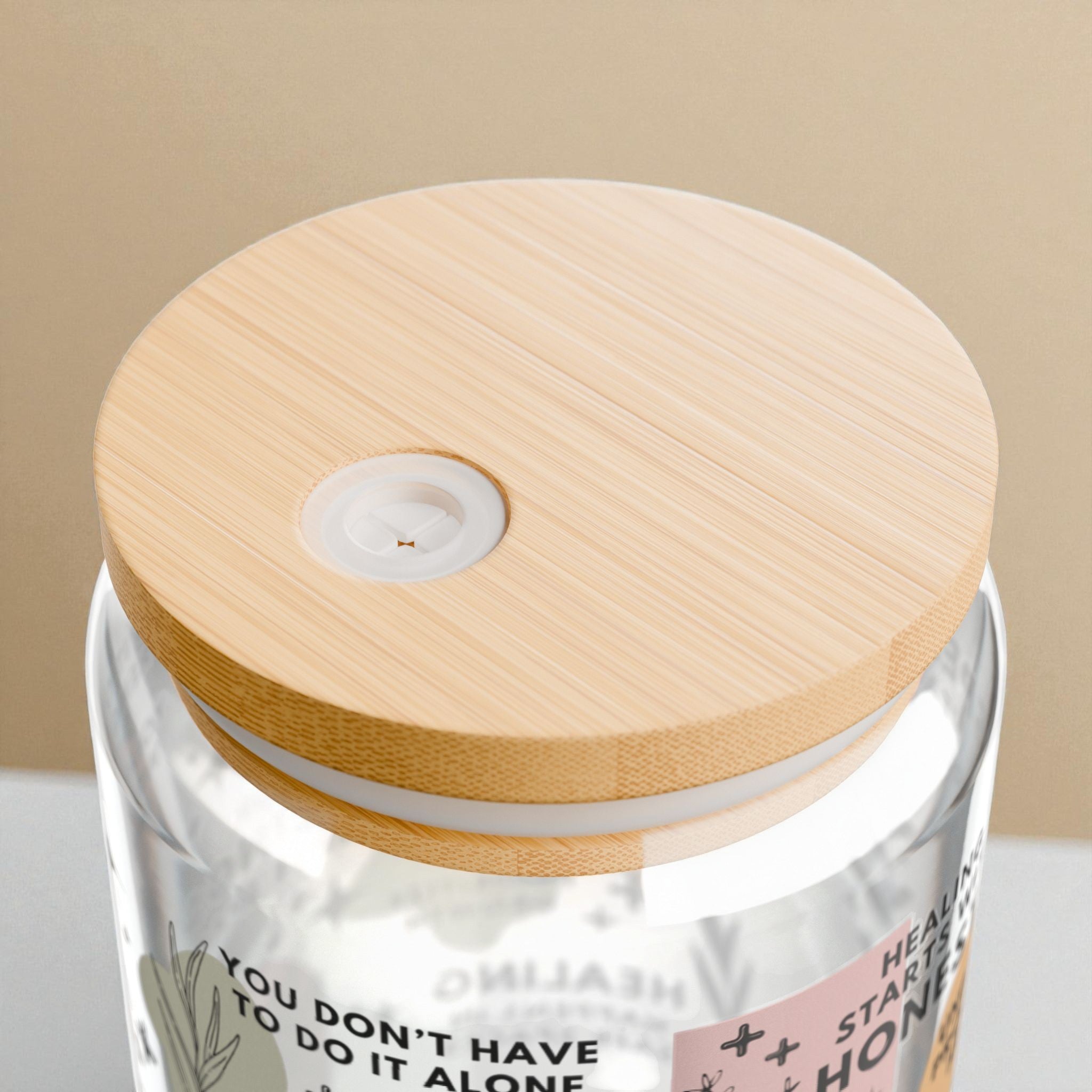 Therapy Is Self-Care Glass Tumbler; 16oz