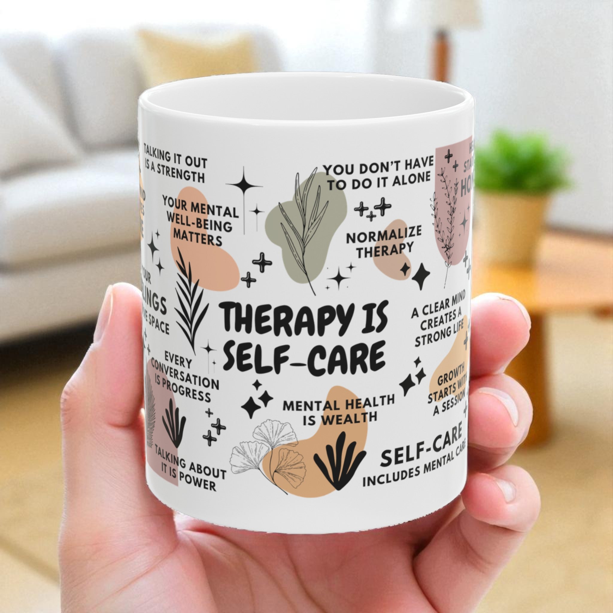 Therapy Is Self-Care Mug; 11oz/15oz
