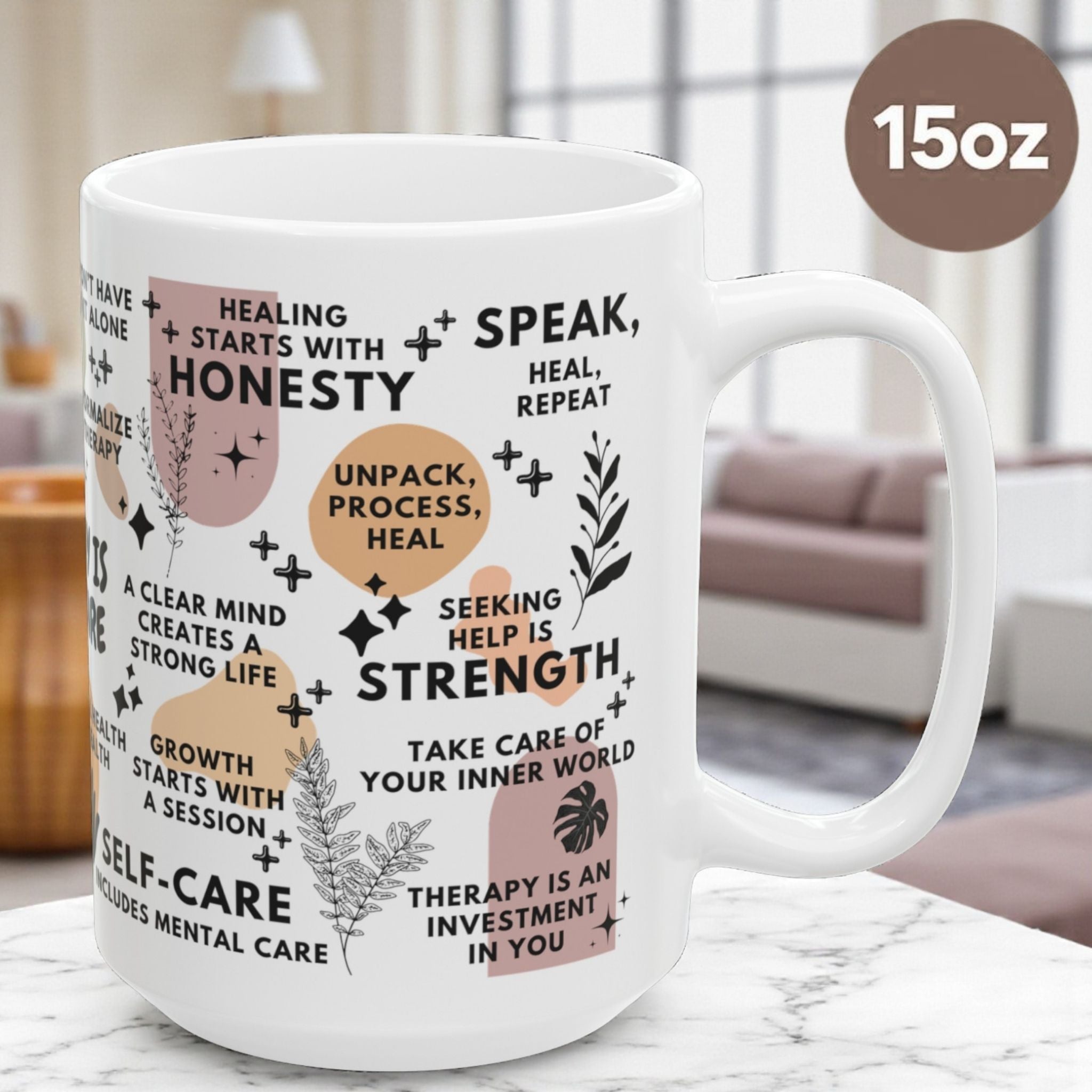 Therapy Is Self-Care Mug; 11oz/15oz
