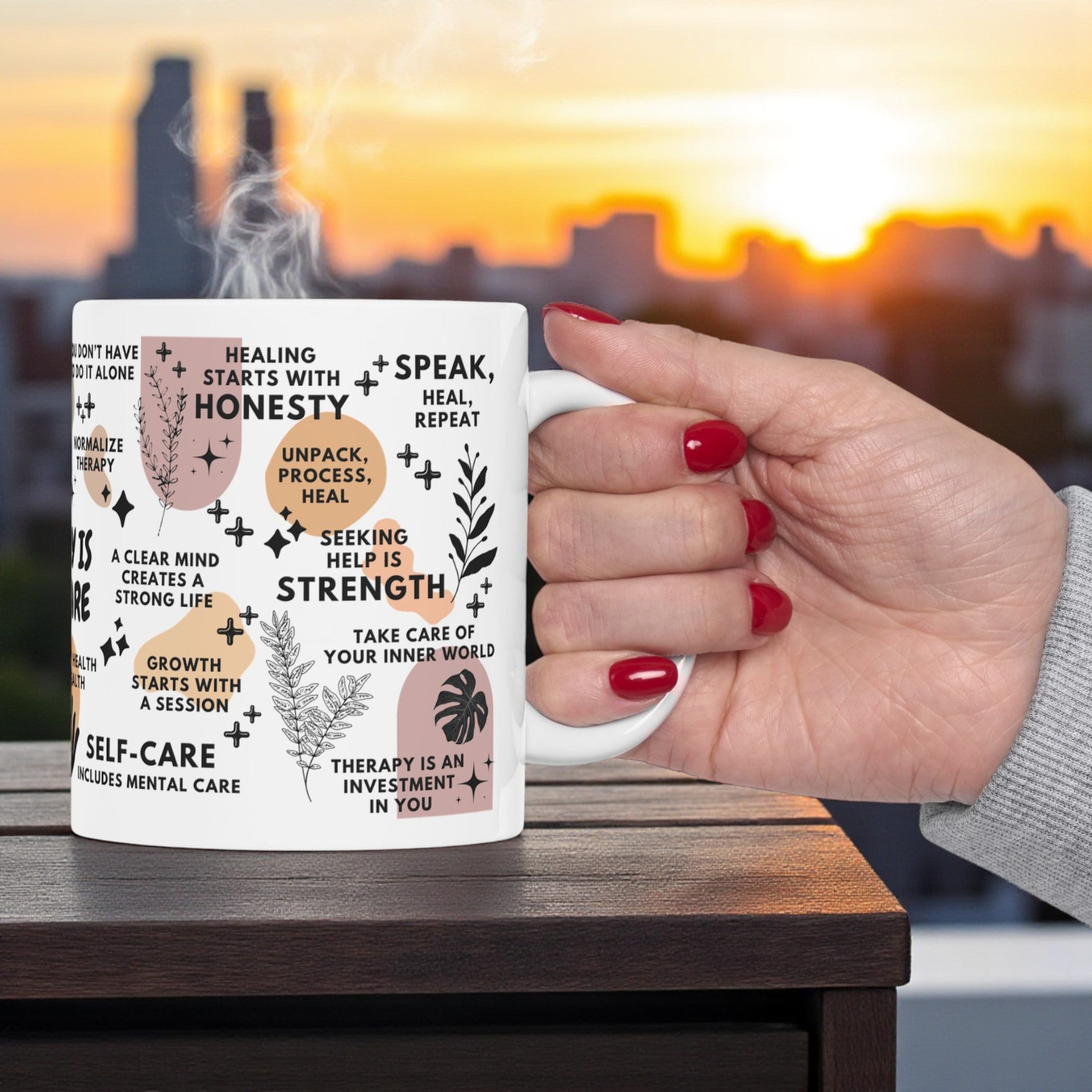 Therapy Is Self-Care Mug; 11oz/15oz