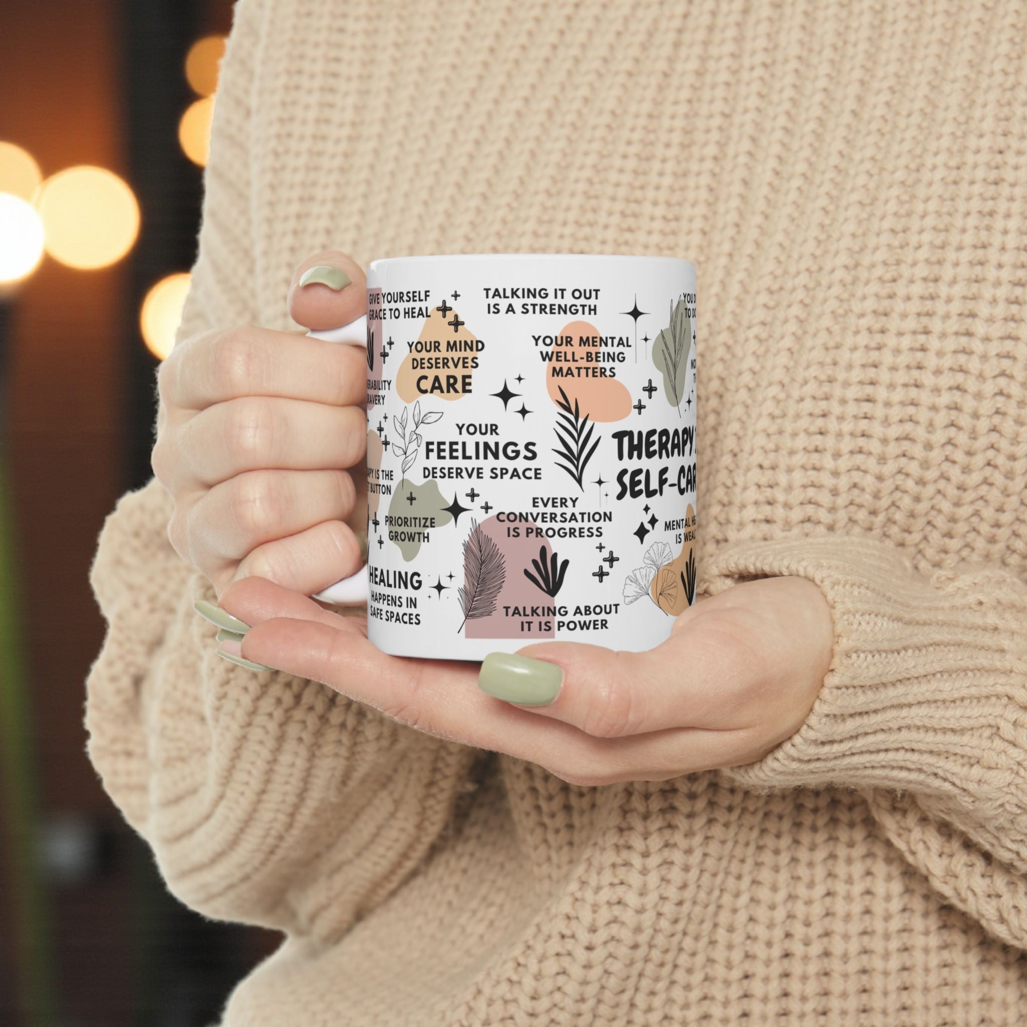 Therapy Is Self-Care Mug; 11oz/15oz