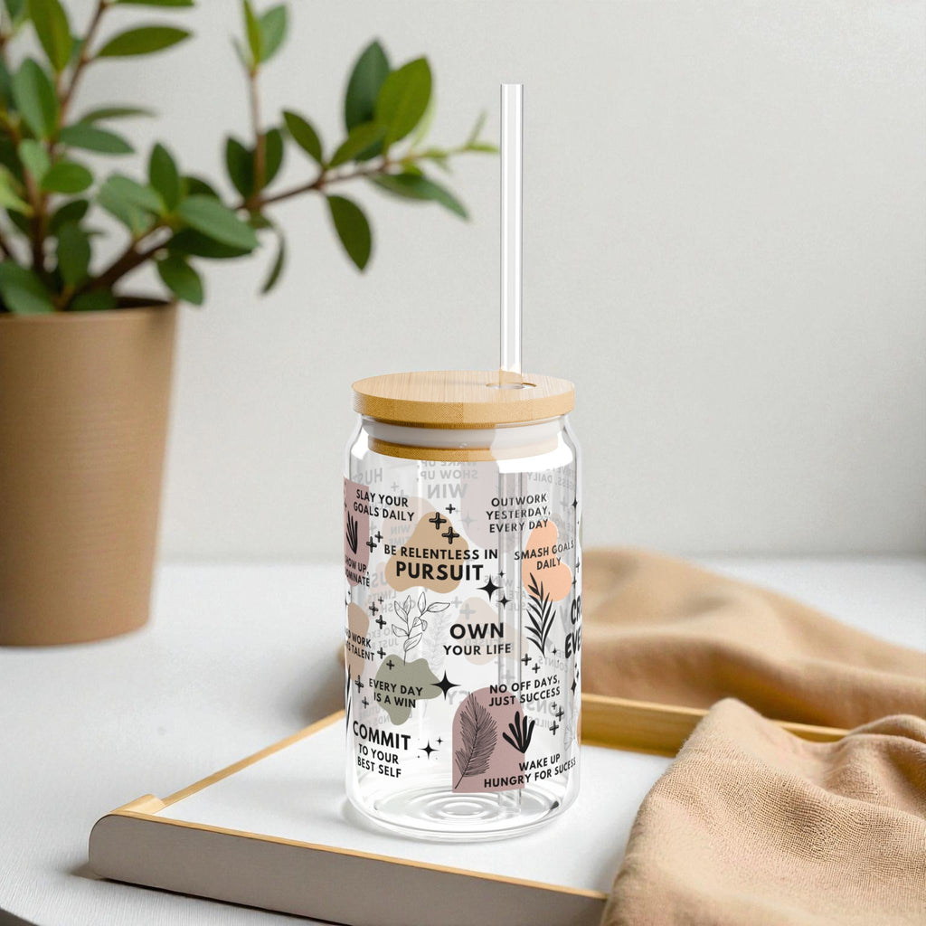 Crush It Every Day Glass Tumbler; 16oz