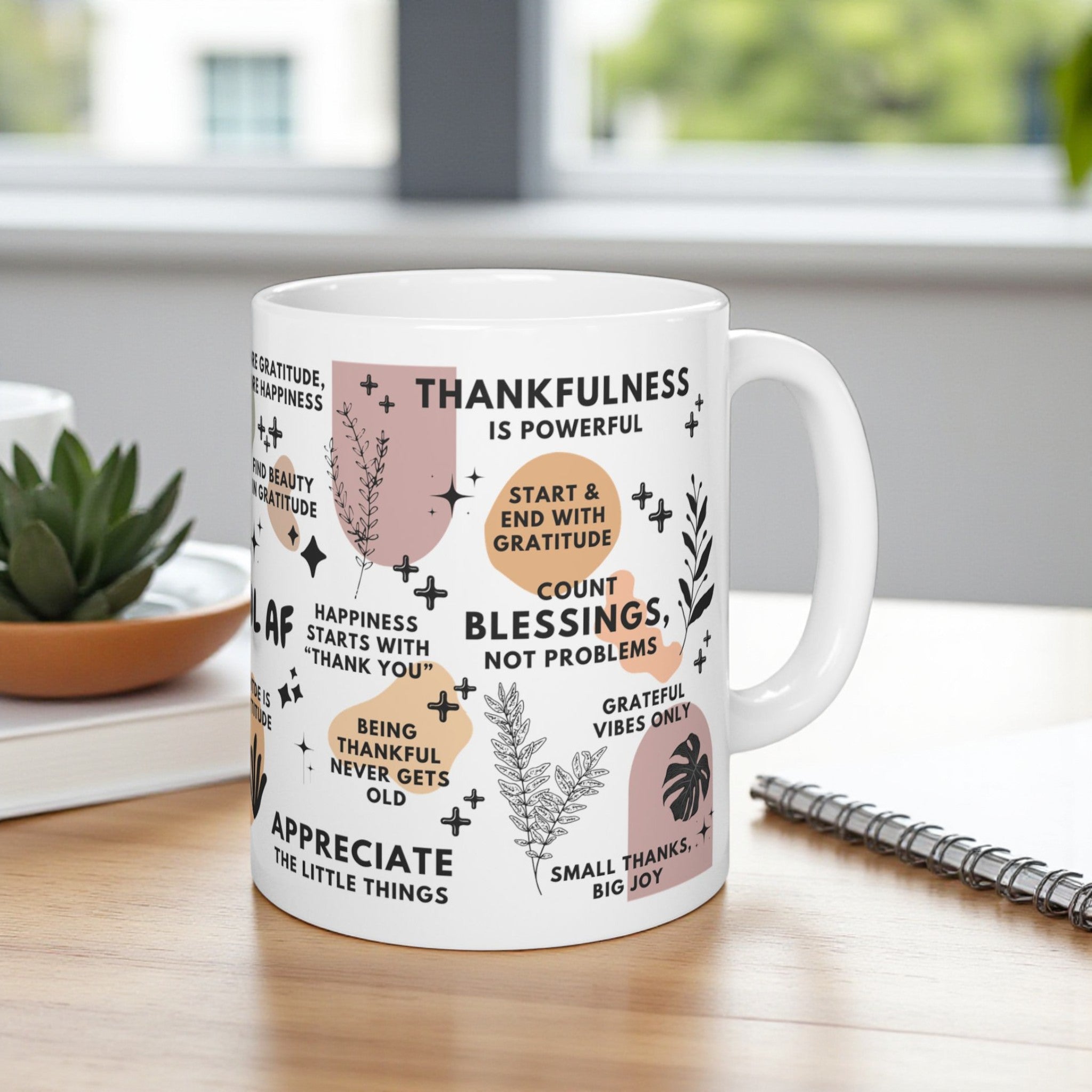 Grateful AF Mug; 11oz/15oz