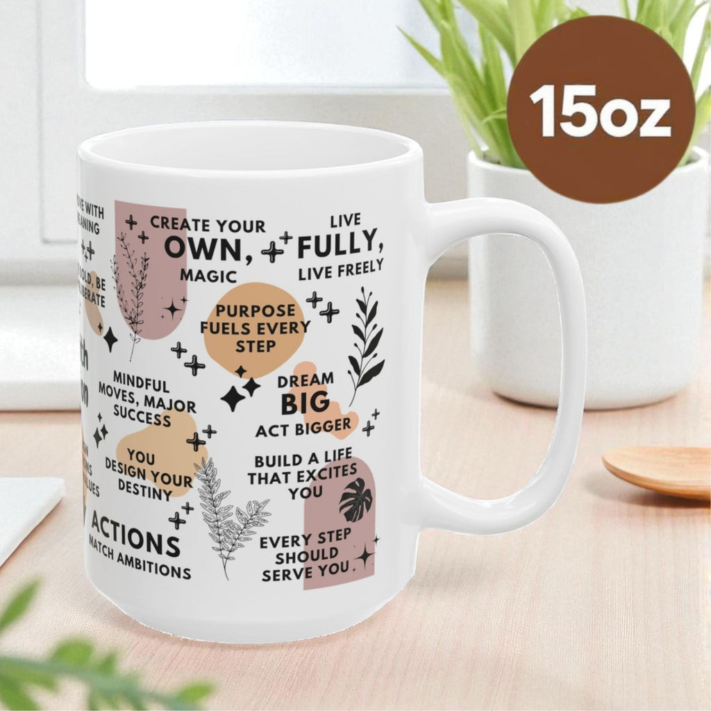Live with Intention Mug; 11oz/15oz