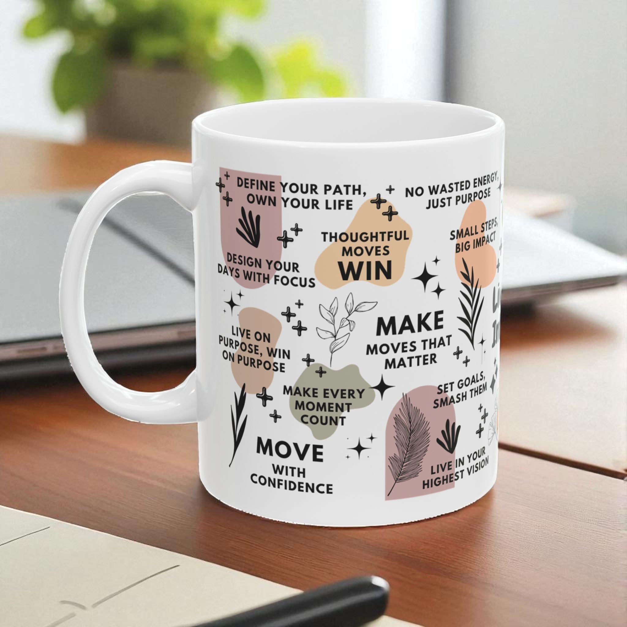 Live with Intention Mug; 11oz/15oz