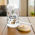 Small Wins Big Success Glass Tumbler; 16oz