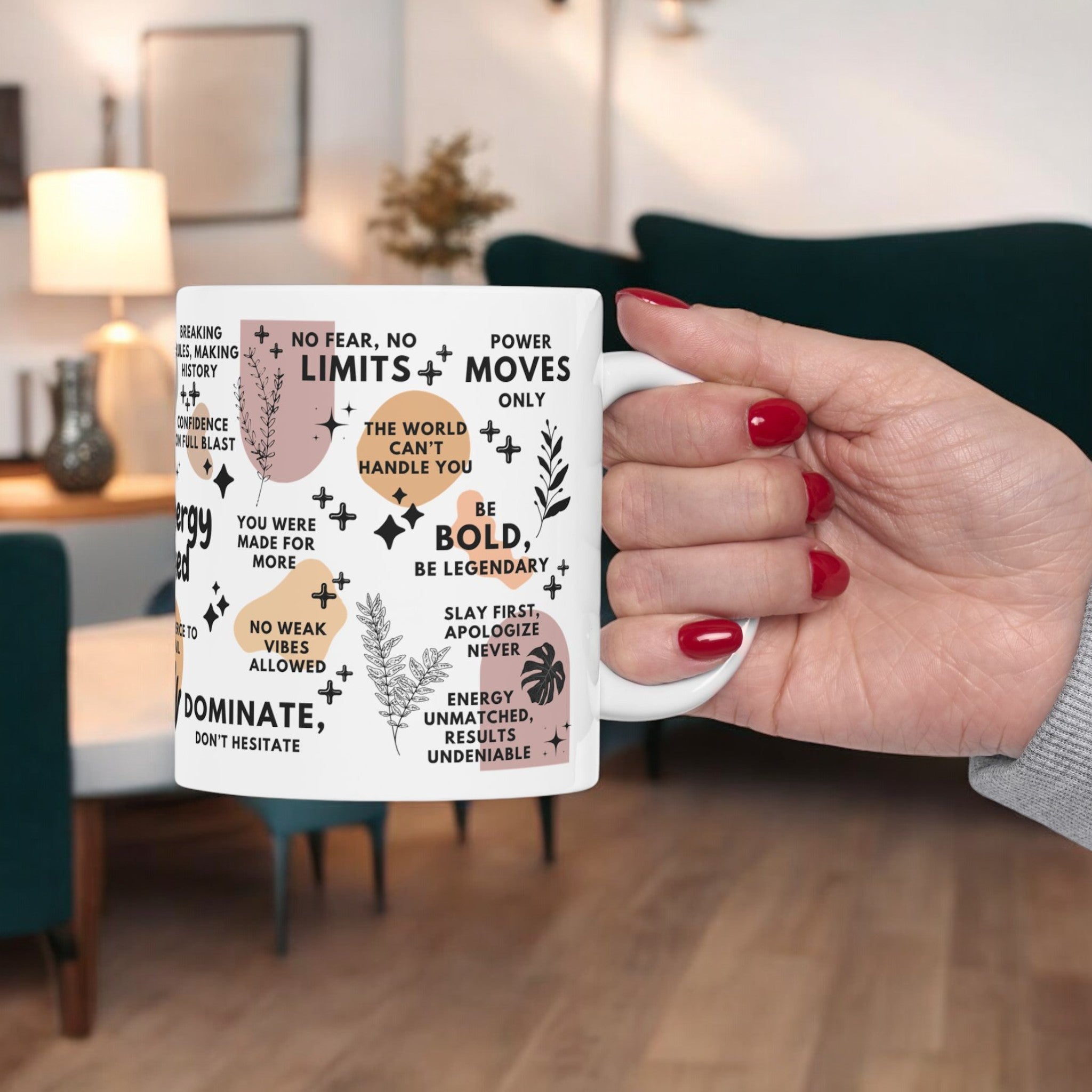 Badass Energy Activated Mug; 11oz/15oz - Motivational Coffee Cup for Women