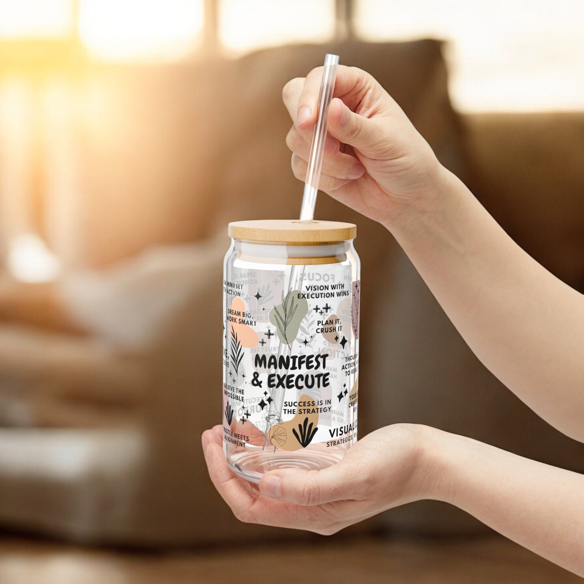 Manifest & Execute Glass Tumbler; 16oz