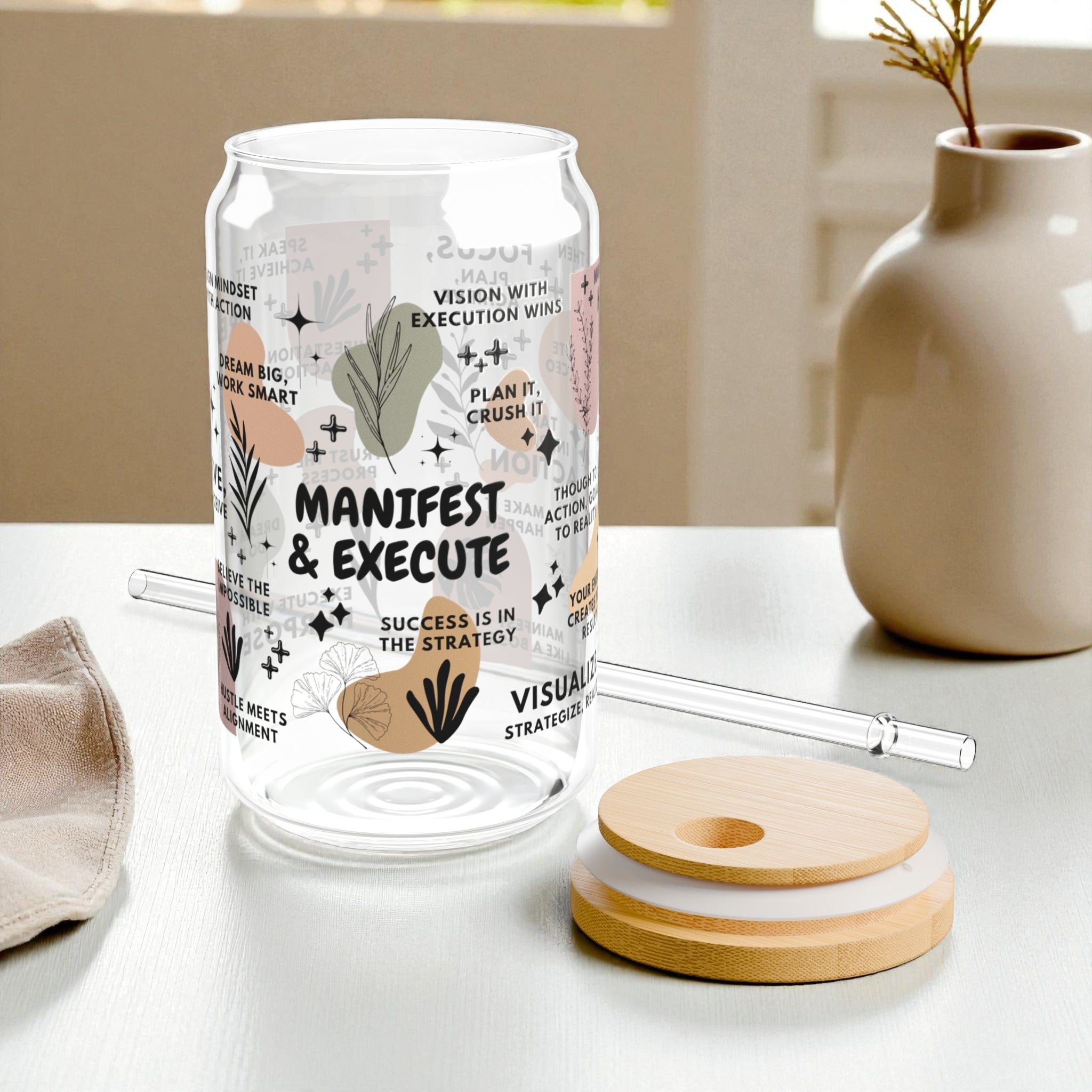 Manifest & Execute Glass Tumbler; 16oz