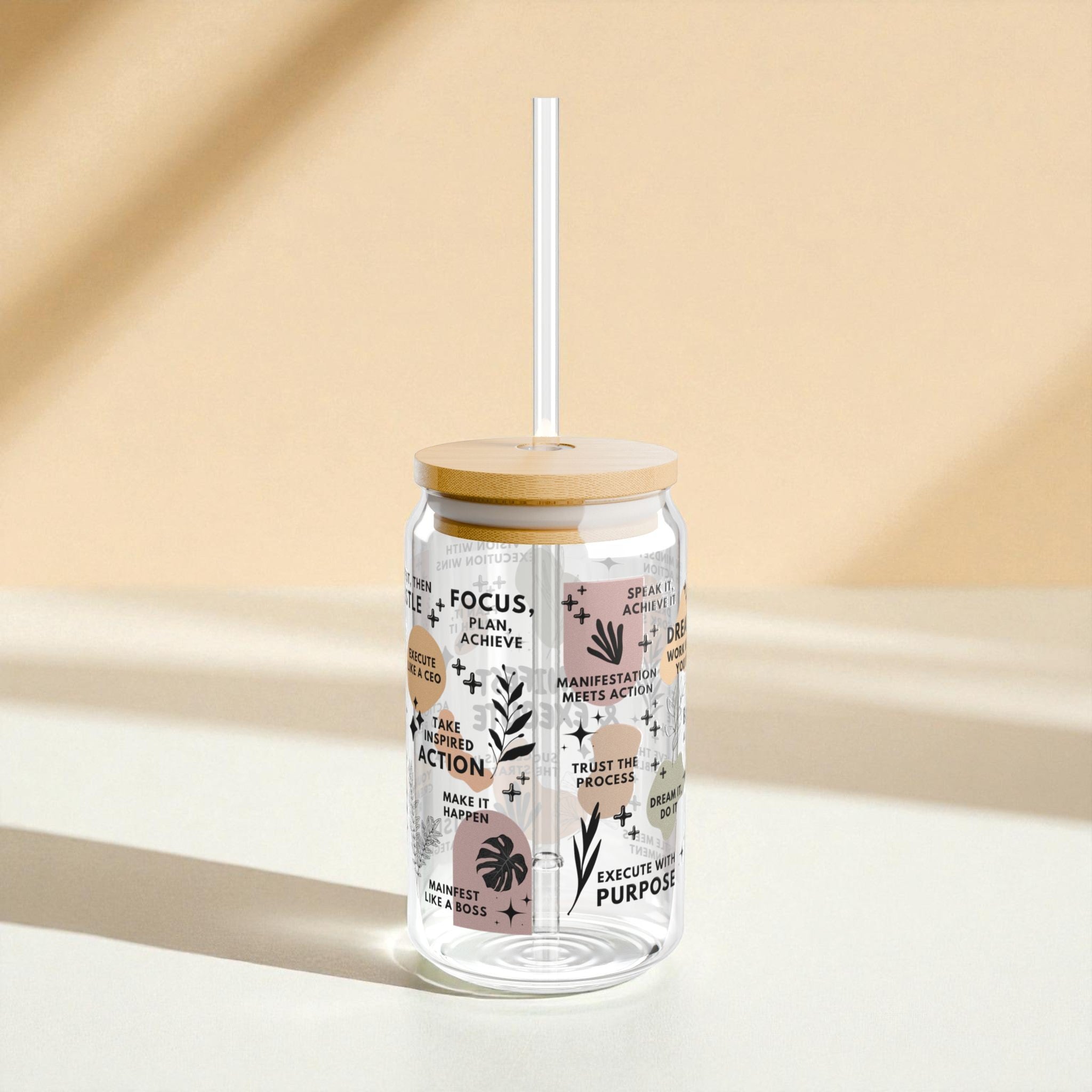 Manifest & Execute Glass Tumbler; 16oz