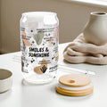 Smiles & Sunshine Glass Tumbler; 16oz