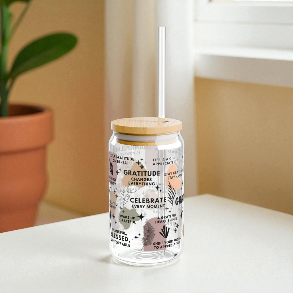 Grateful AF Glass Tumbler; 16oz