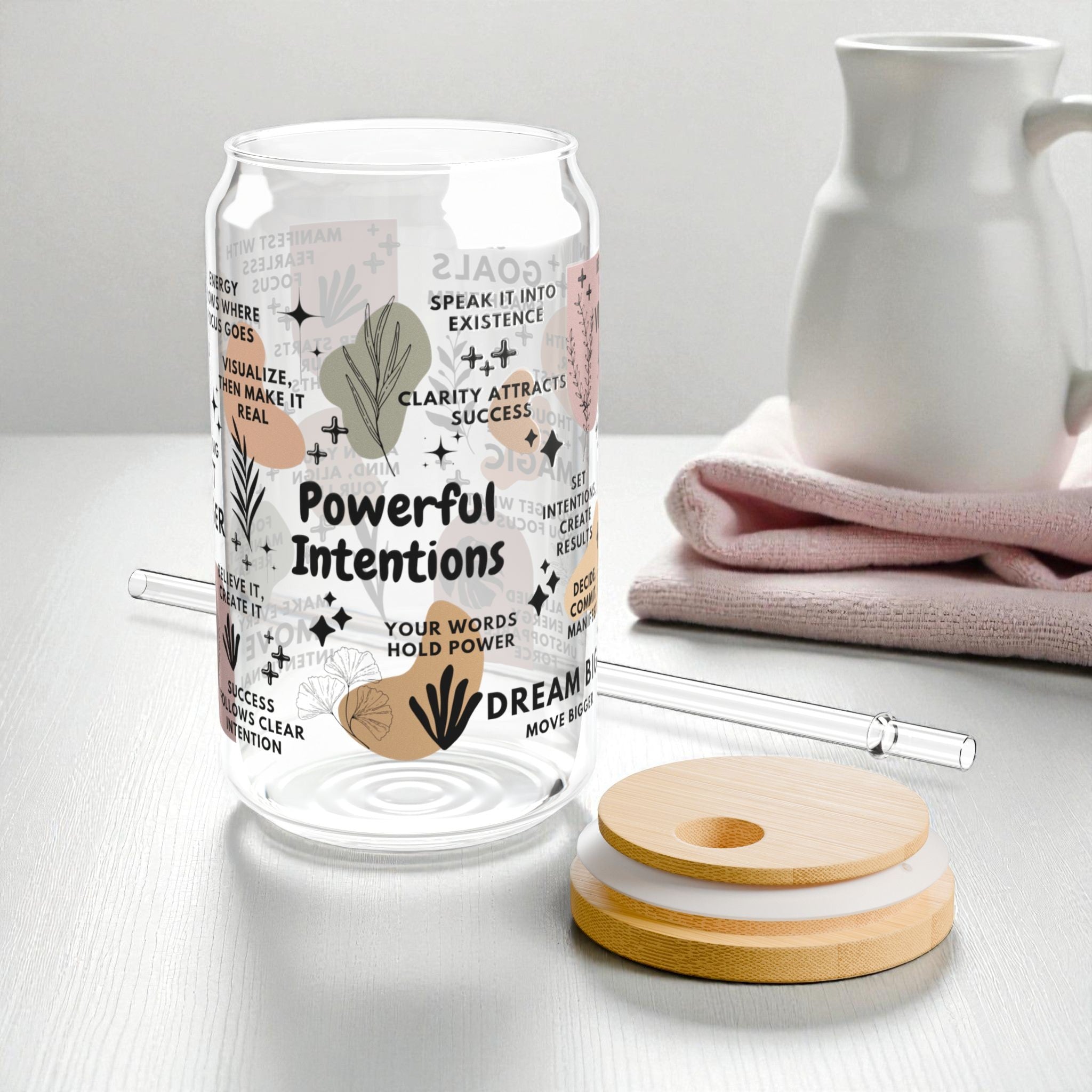 Powerful Intentions Glass Tumbler; 16oz