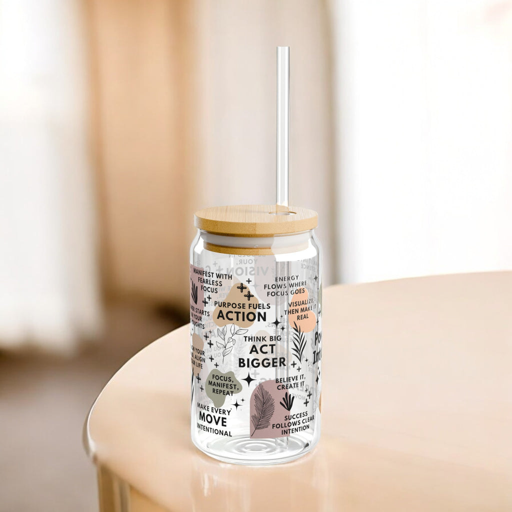 Powerful Intentions Glass Tumbler; 16oz