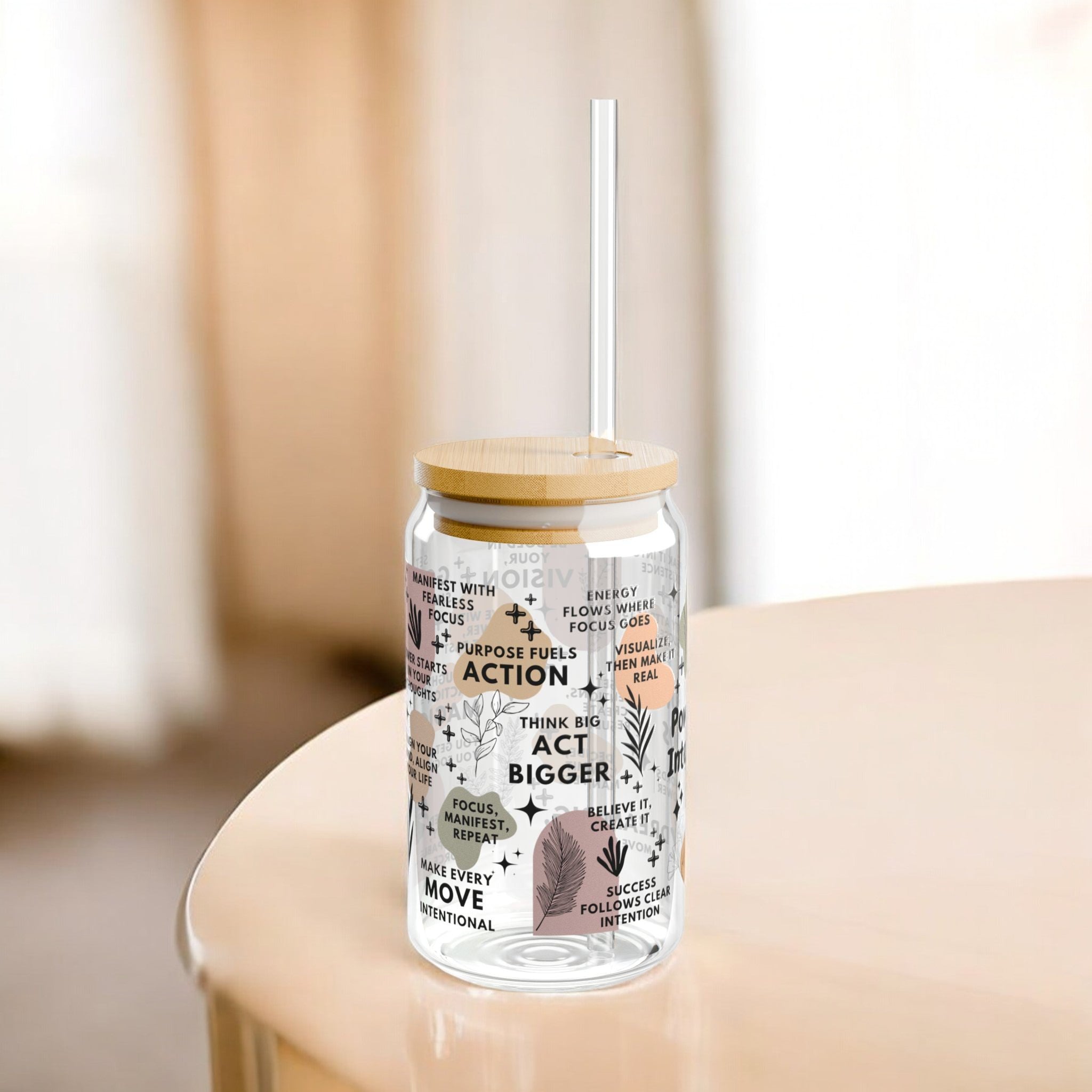 Powerful Intentions Glass Tumbler; 16oz