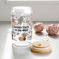 Success Starts in the Mind Glass Tumbler; 16oz
