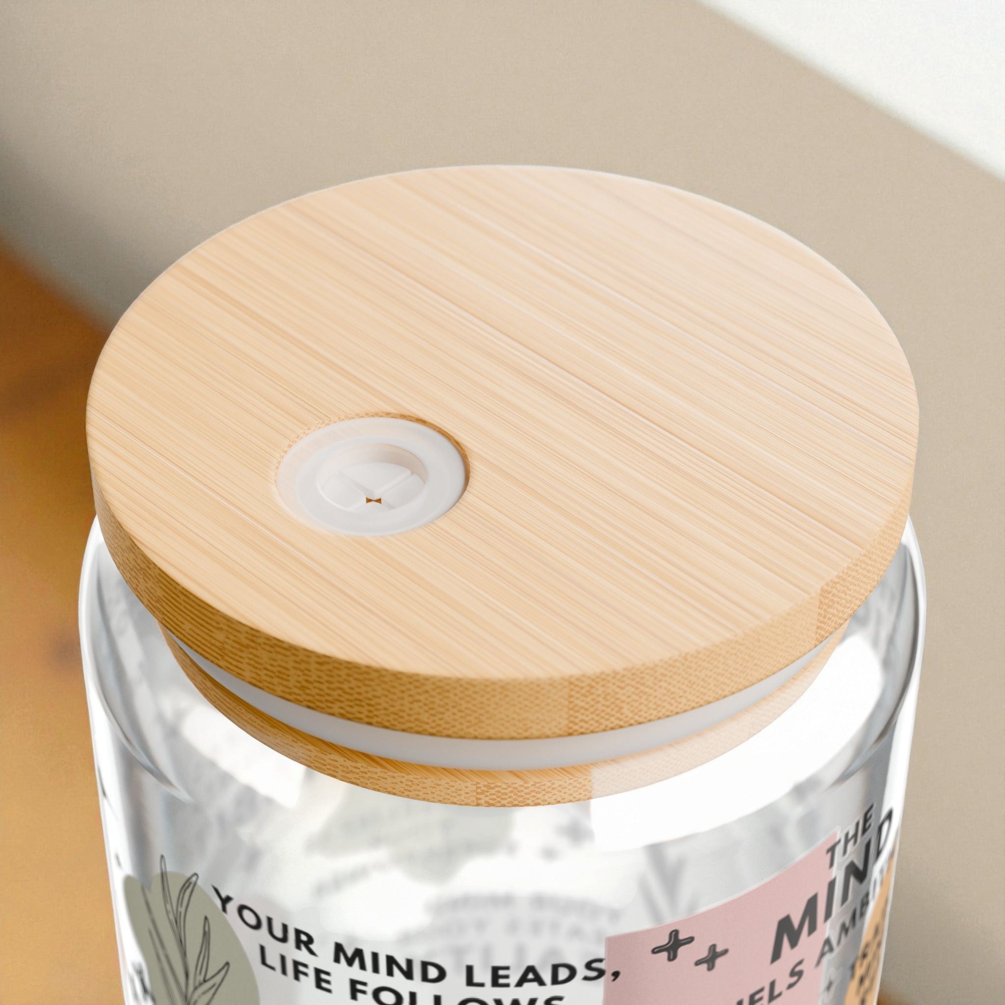 Success Starts in the Mind Glass Tumbler; 16oz