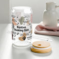 Positive Thinking Zone Glass Tumbler; 16oz