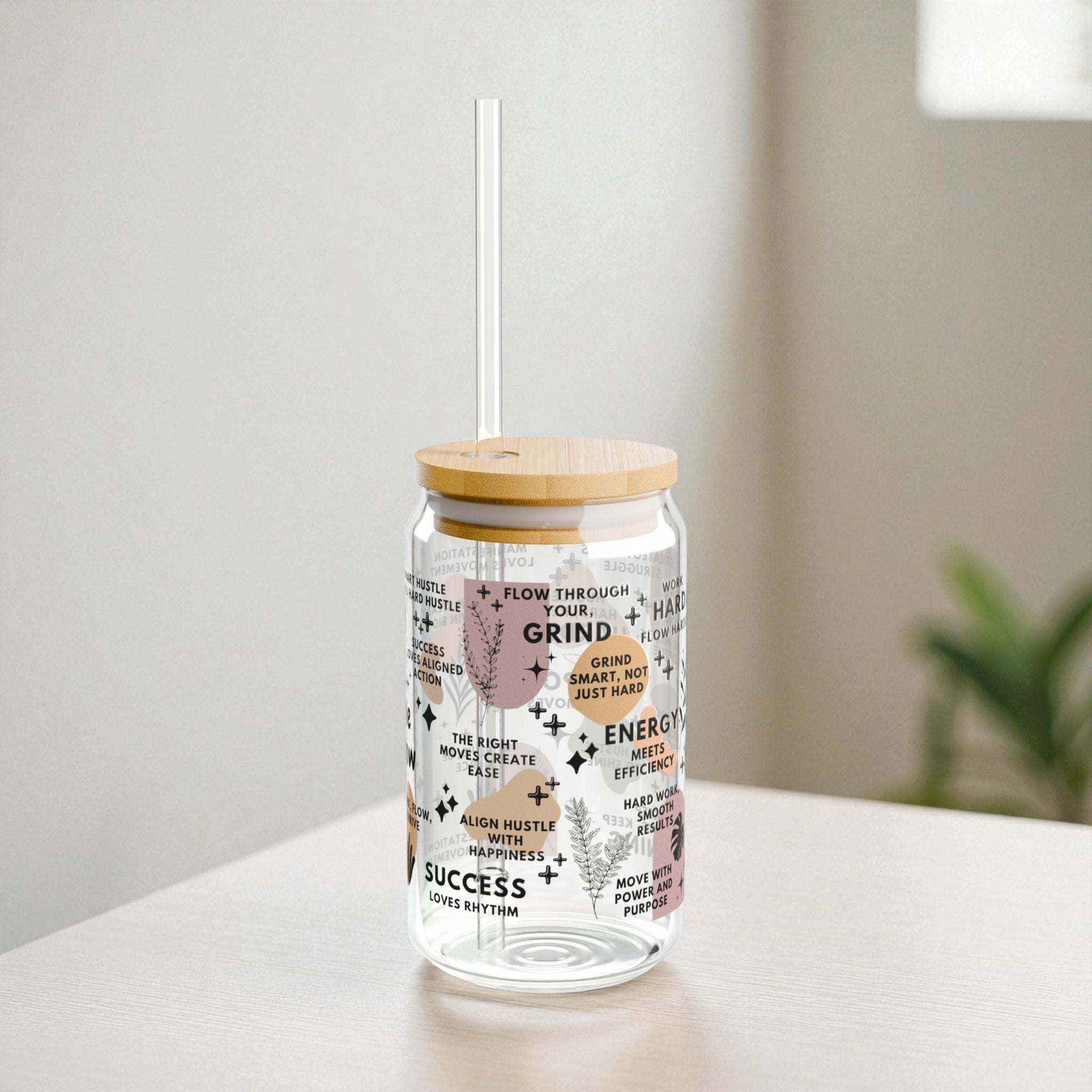 Hustle and Flow Glass Tumbler; 16oz