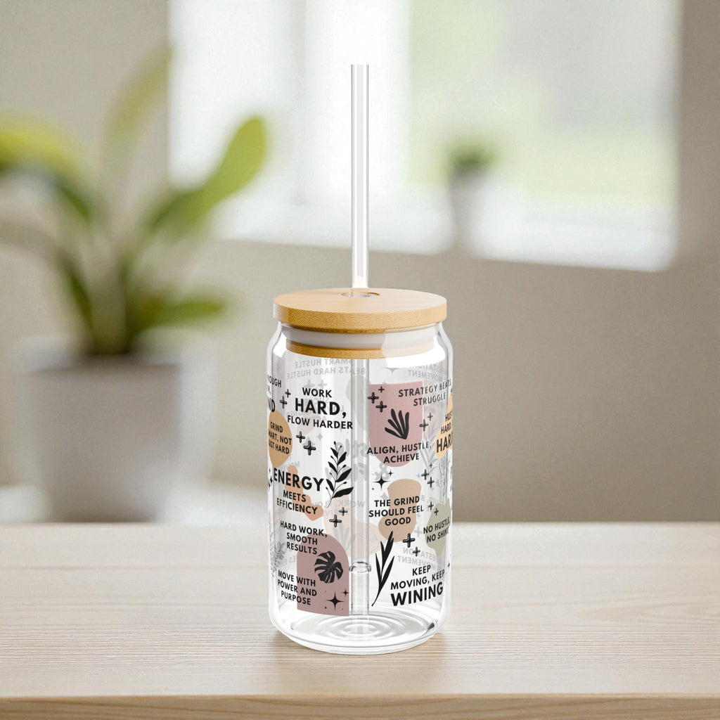 Hustle and Flow Glass Tumbler; 16oz