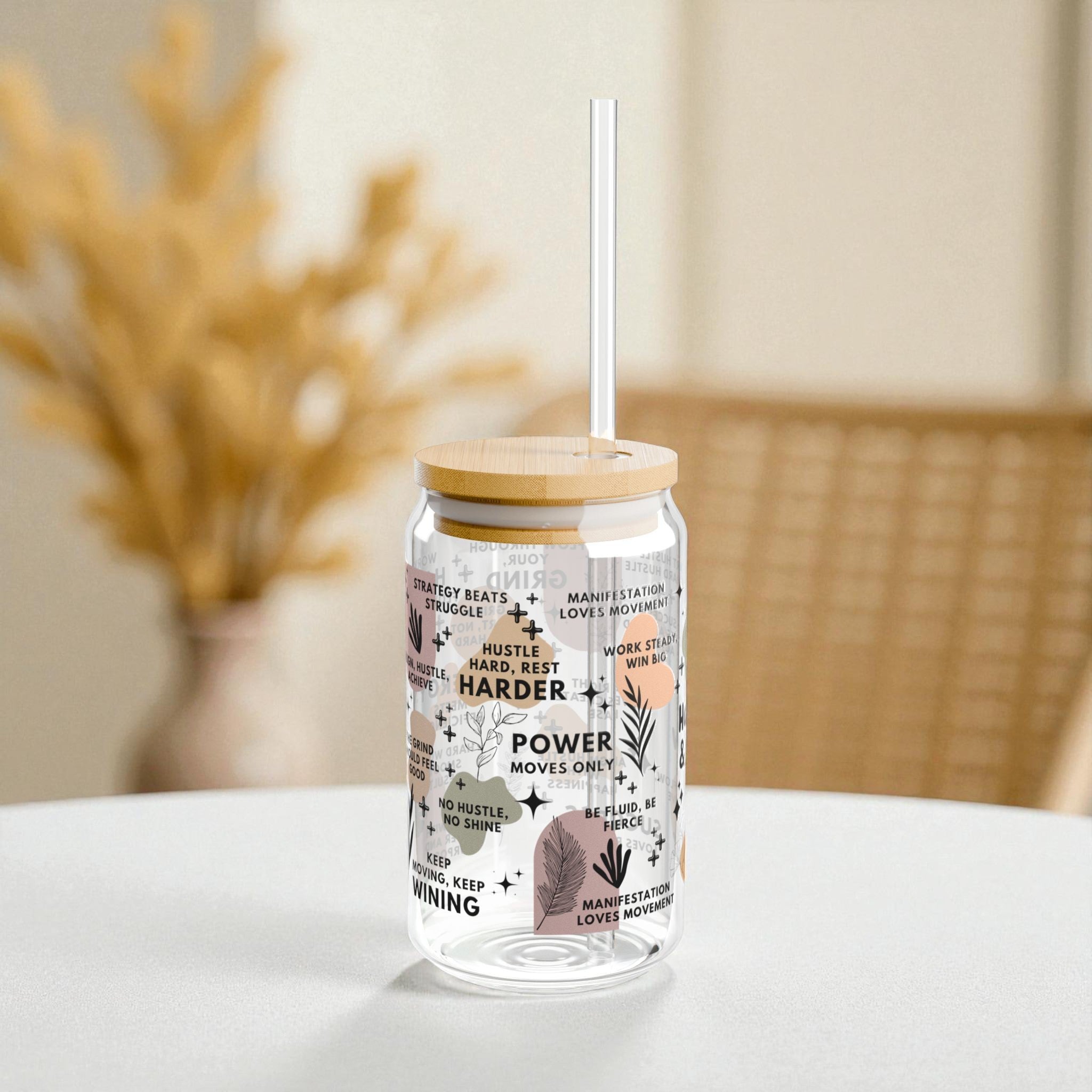 Hustle and Flow Glass Tumbler; 16oz