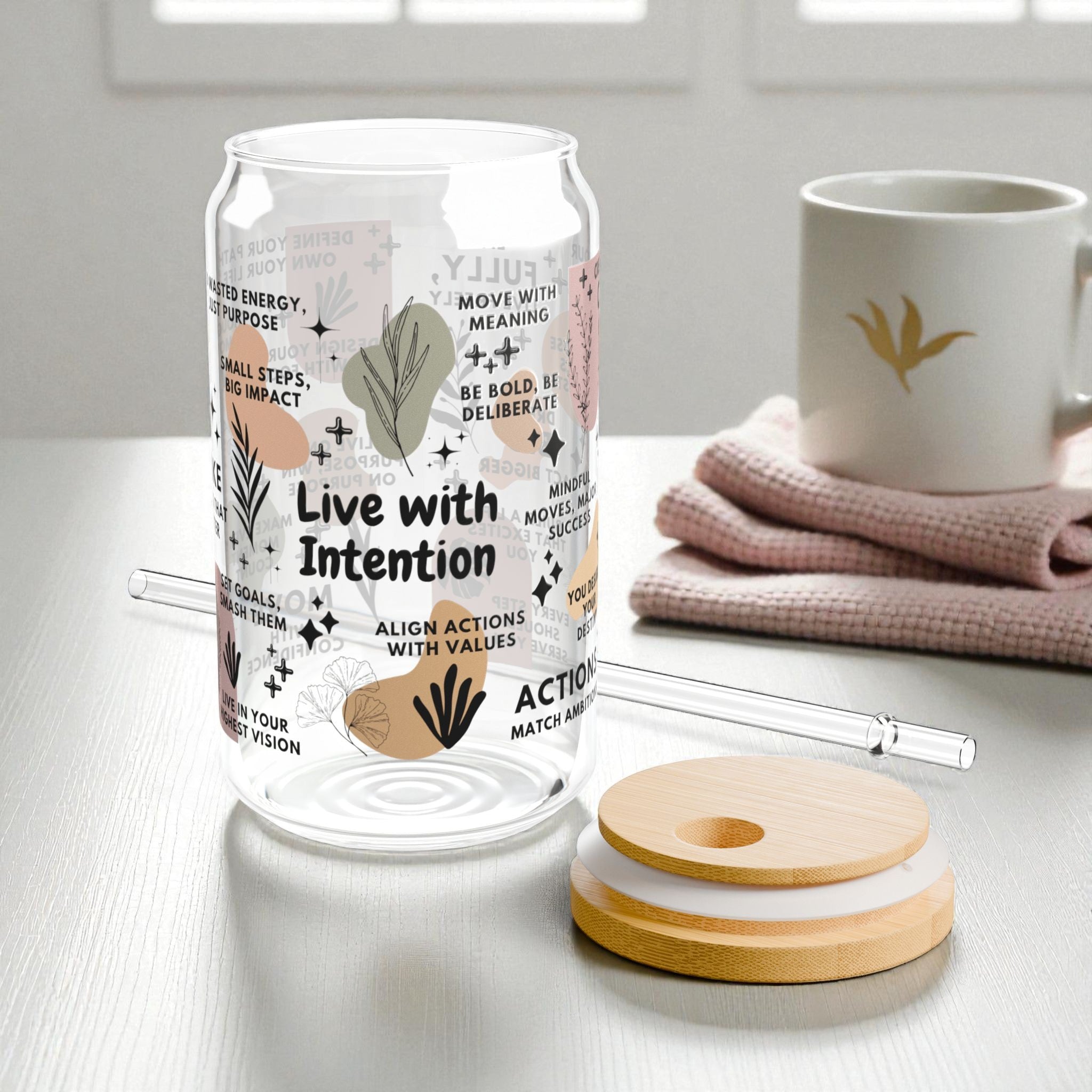 Live with Intention Glass Tumbler; 16oz