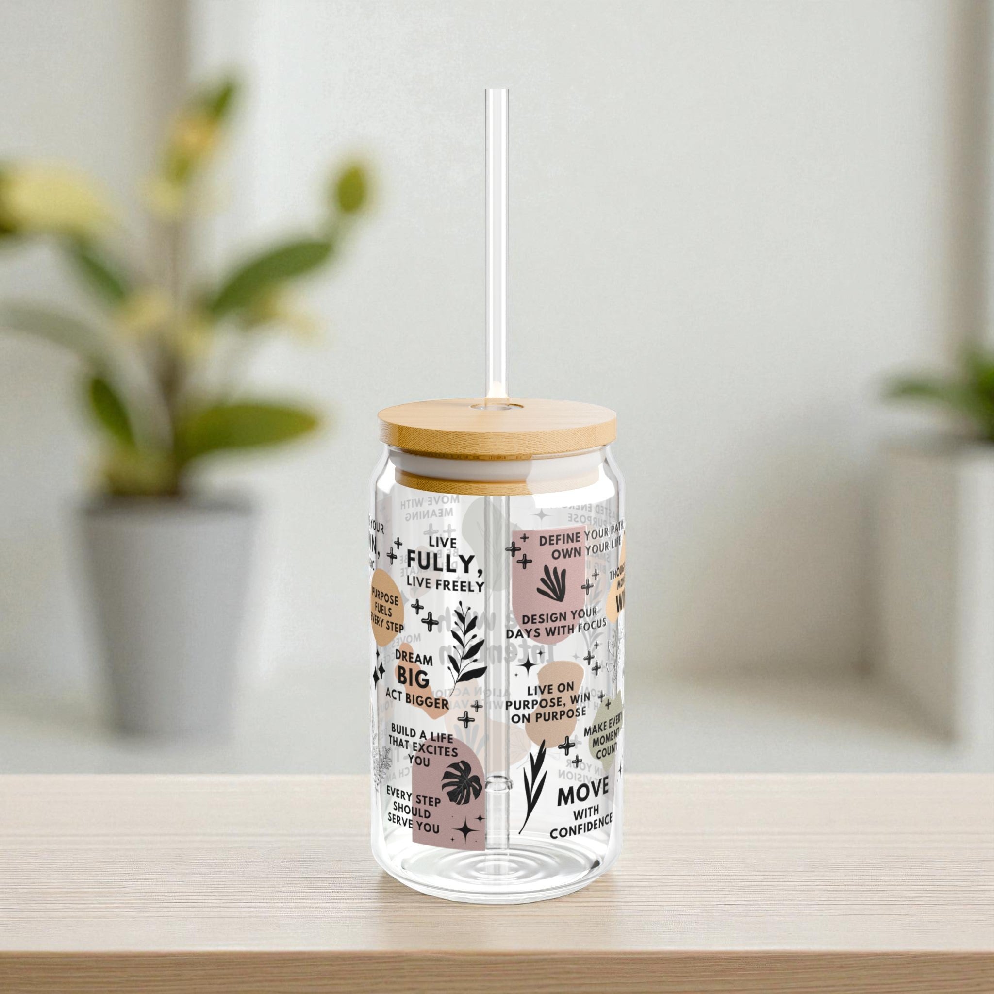 Live with Intention Glass Tumbler; 16oz