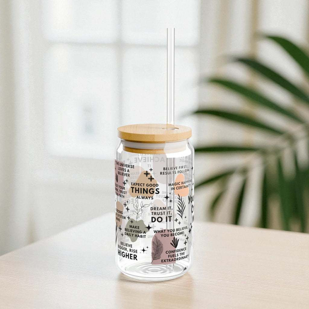 Your Belief Creates Magic Glass Tumbler; 16oz