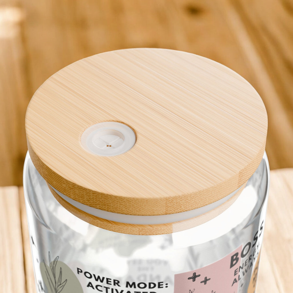 Empowerment Mode ON Glass Tumbler; 16oz