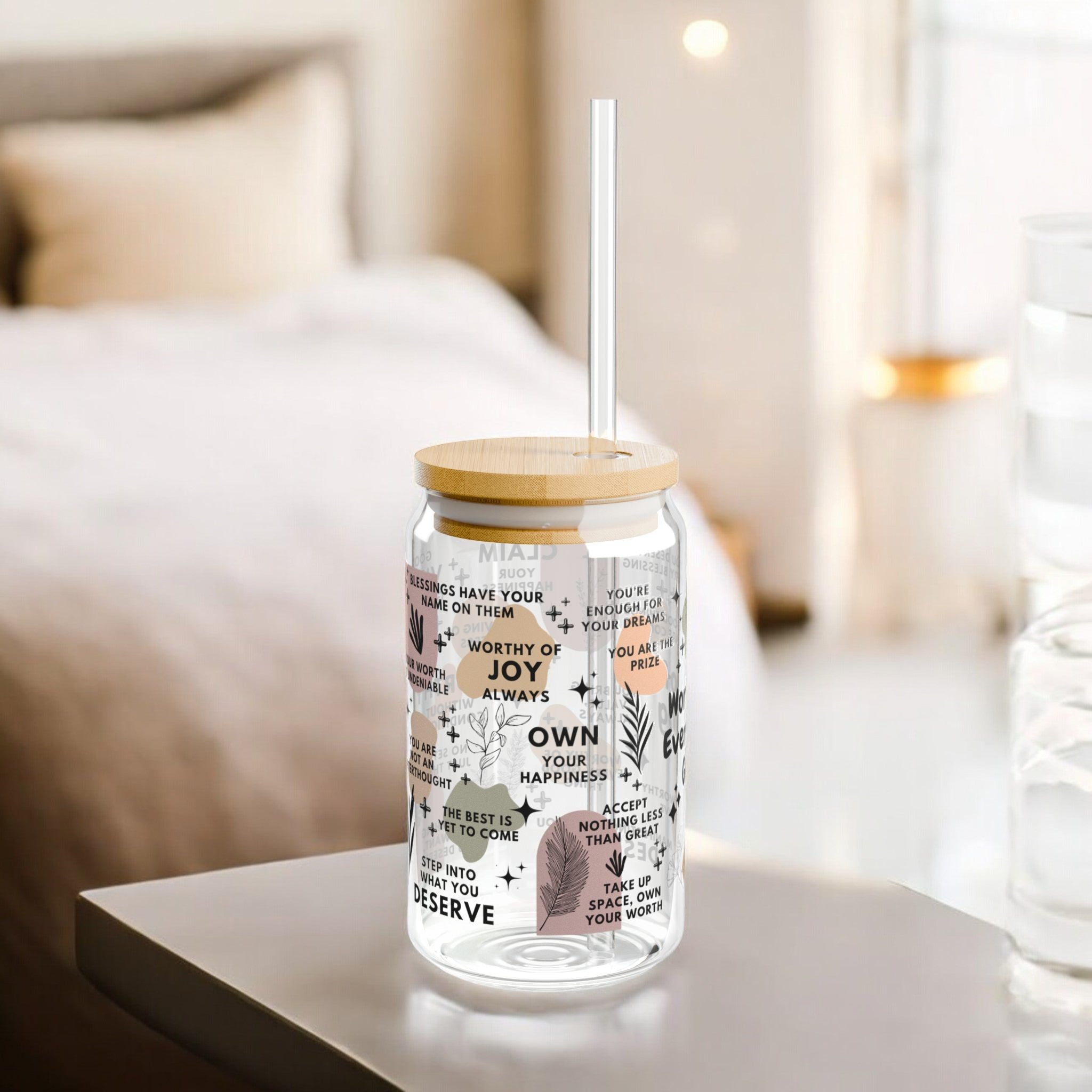 Worthy of Everything Good Glass Tumbler; 16oz