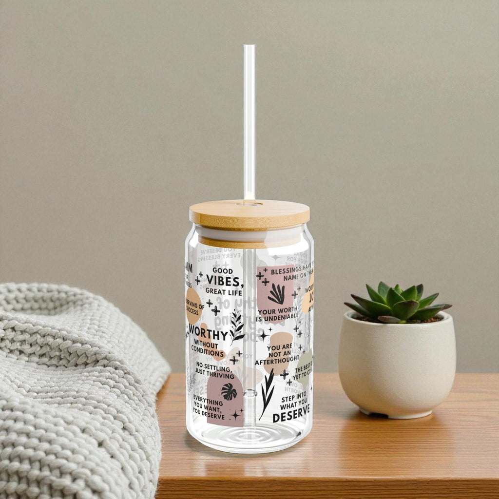 Worthy of Everything Good Glass Tumbler; 16oz